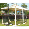 Newly outdoor parasol square steel patio umbrella mosquito netting